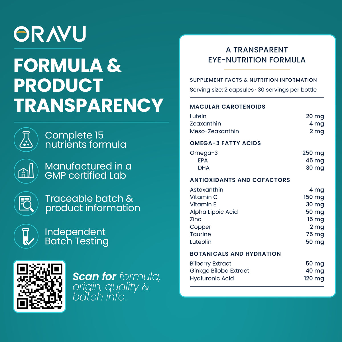 ORAVU Daily Eye Nutrition
